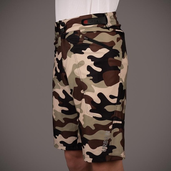 Men's The Shredder Camo Mountain Bike Shorts Green - Picture 1 of 5
